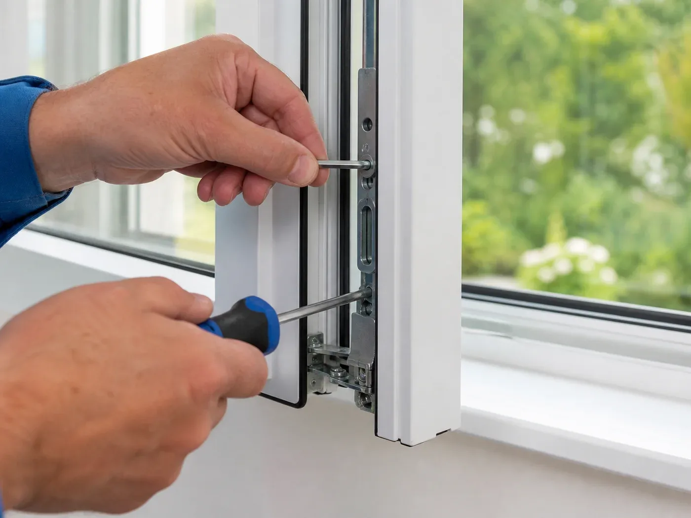 Fachgerechte Einstellung eines Fensterbeschlags