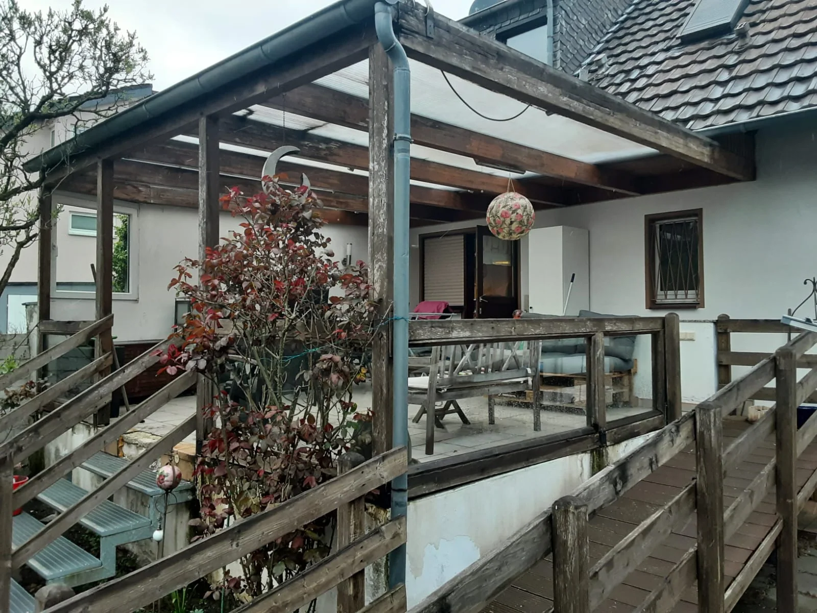 Terrassendach vor der Erneuerung durch Becker